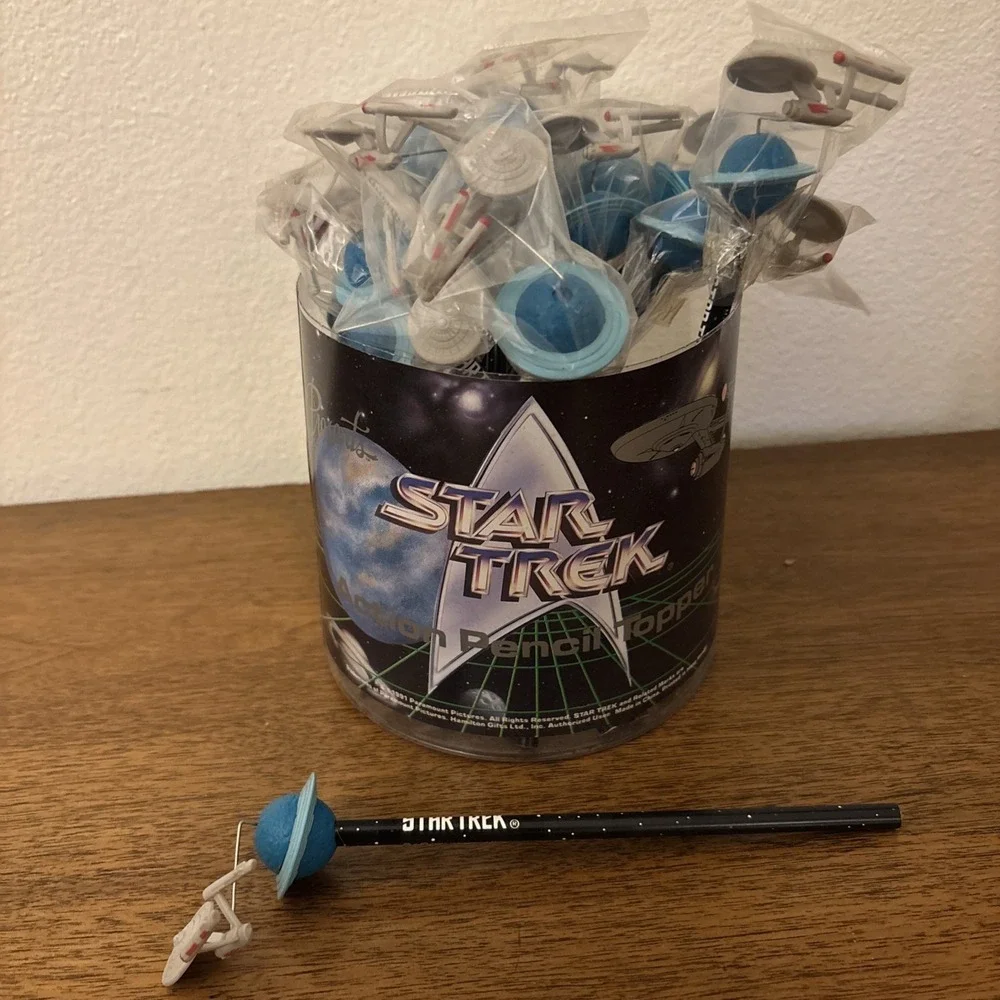 1991 Star Trek Pencil w/ Enterprise Topper New Trekkie‎ Captain Kirk Lot Of 16